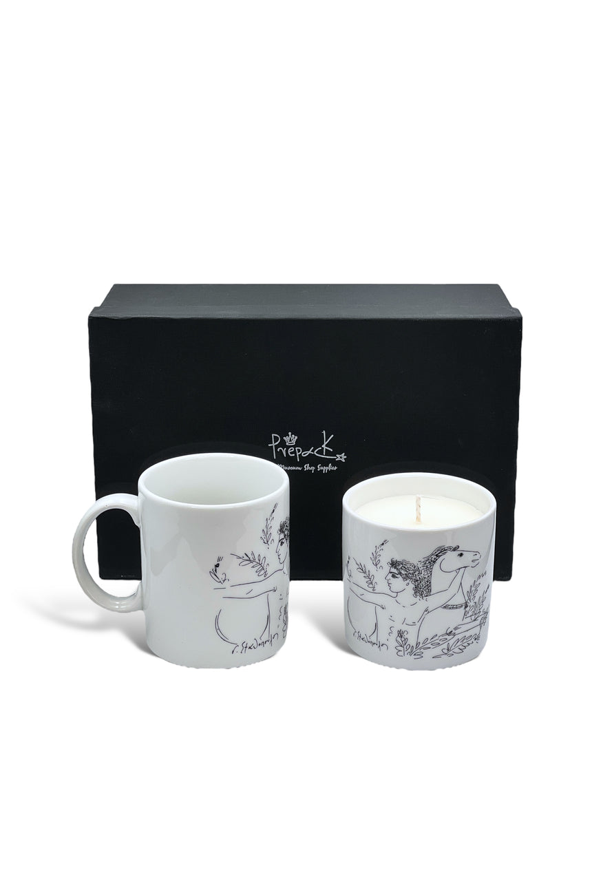 Young Man with a Horse , George Stathopoulos candle and mug set