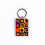 Squares with concentric circles Kandinsky keychain