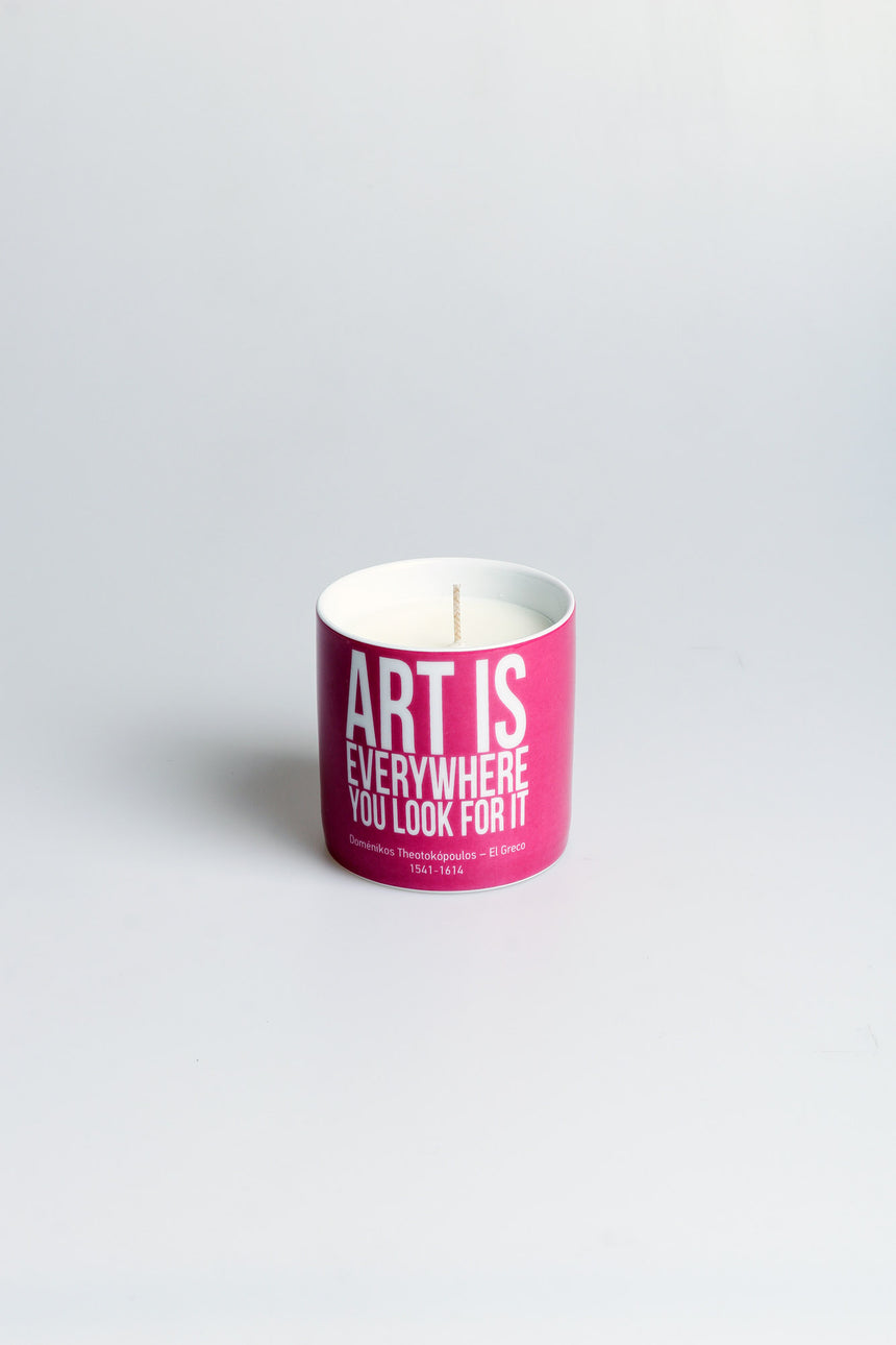 Art is everywhere candle