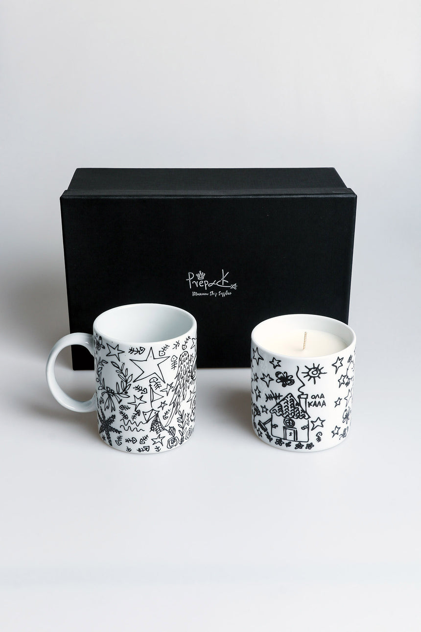 Symbols Papoutsidis candle & mug set