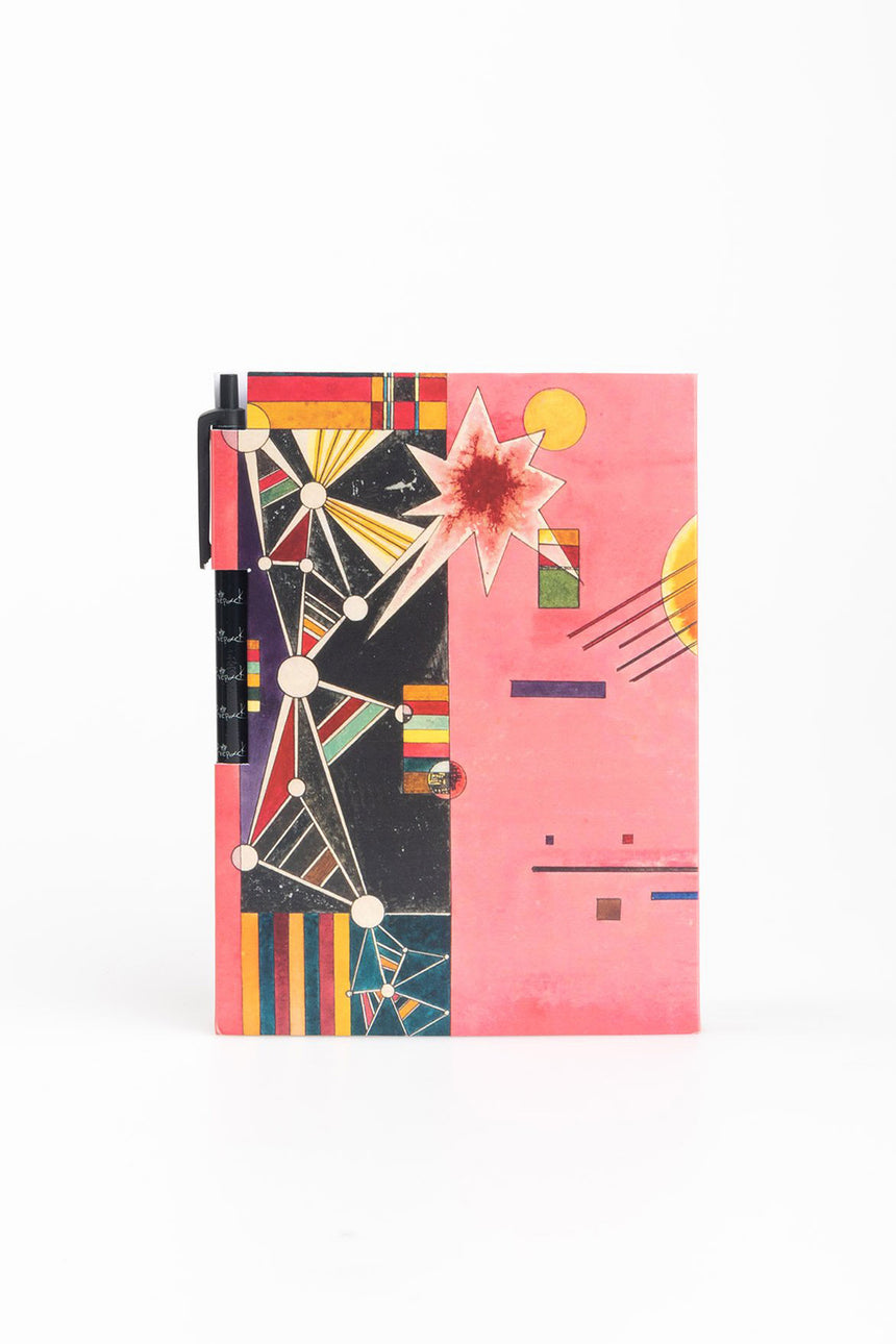 Pink Red Kandinsky pen magnetic notebook