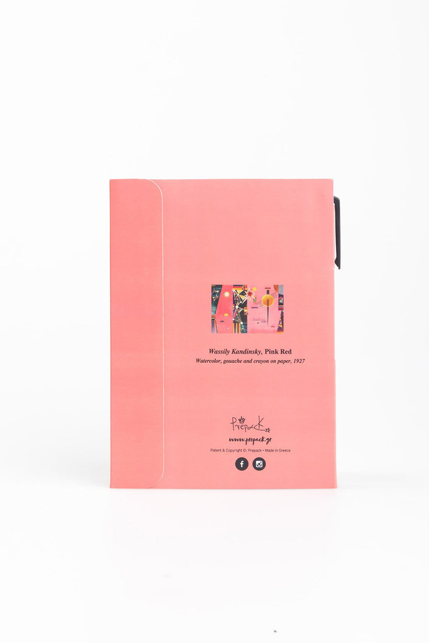 Pink Red Kandinsky pen magnetic notebook