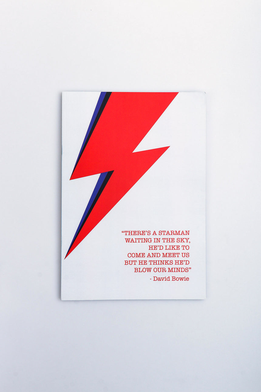 There's a starman pin notebook