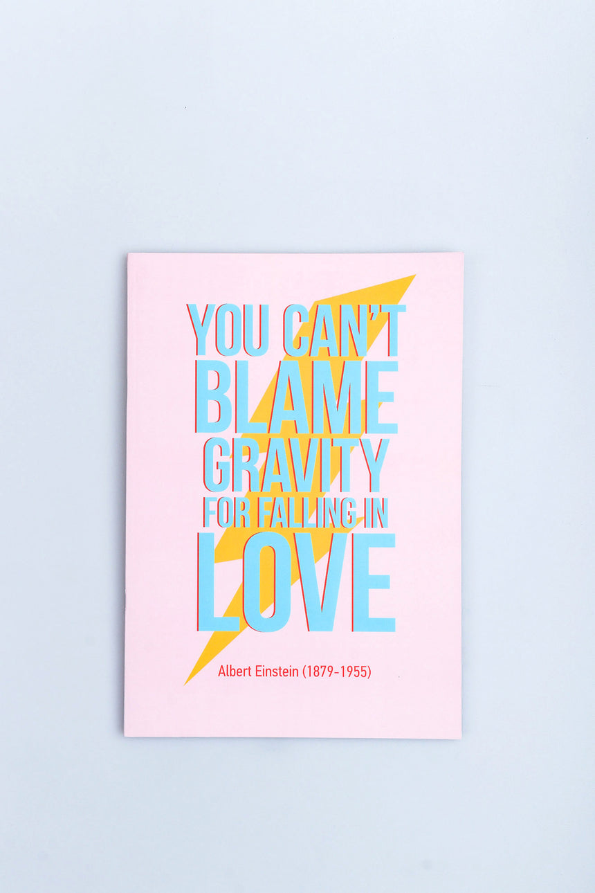 You can't blame gravity pin notebook