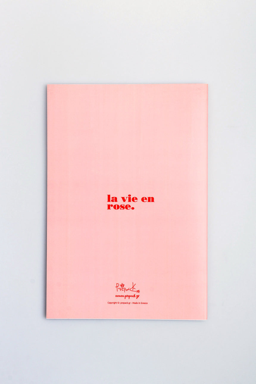 La vie en rose pin notebook