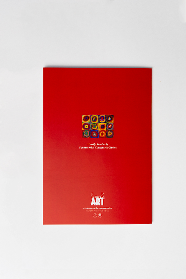 Squares with concentric circles pin notebook