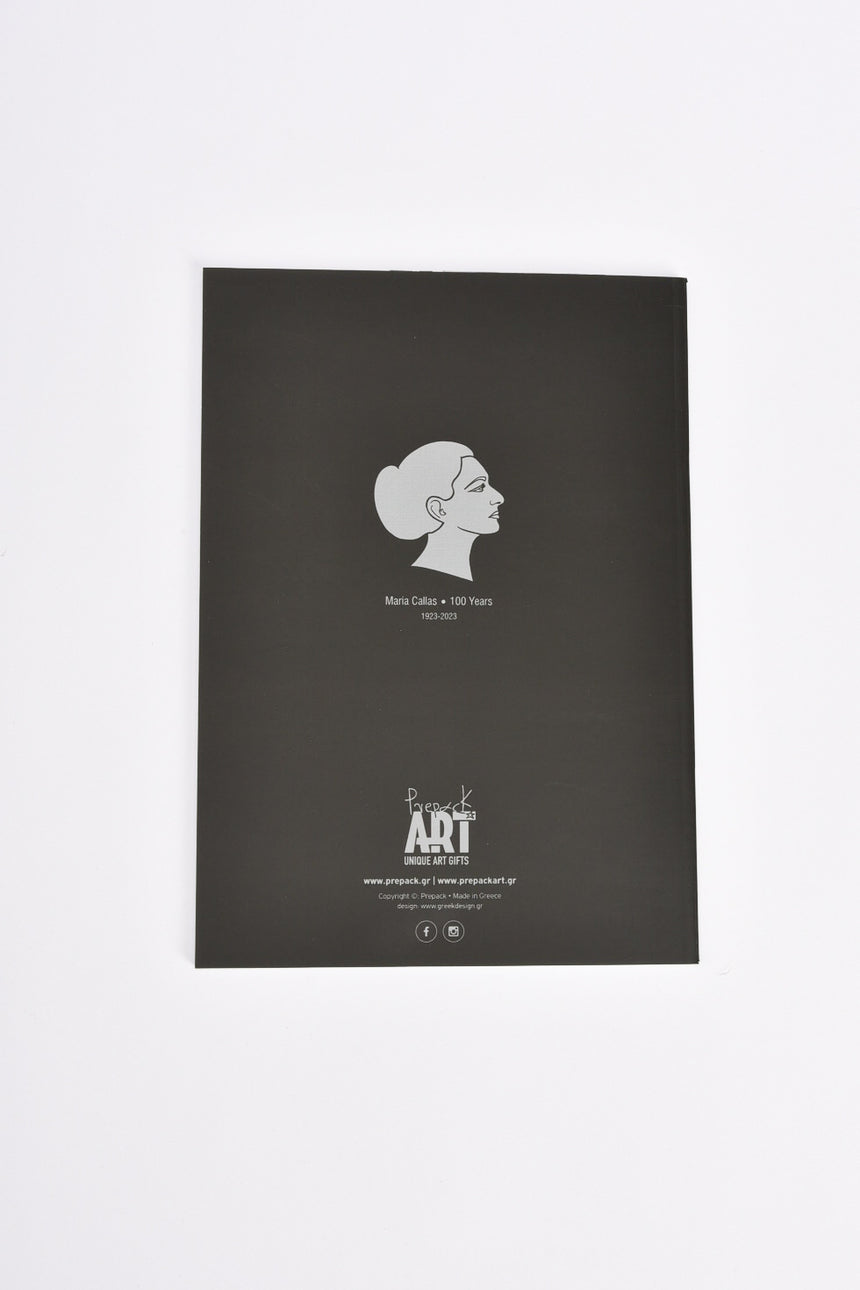 Callas silver metallic quote notebook