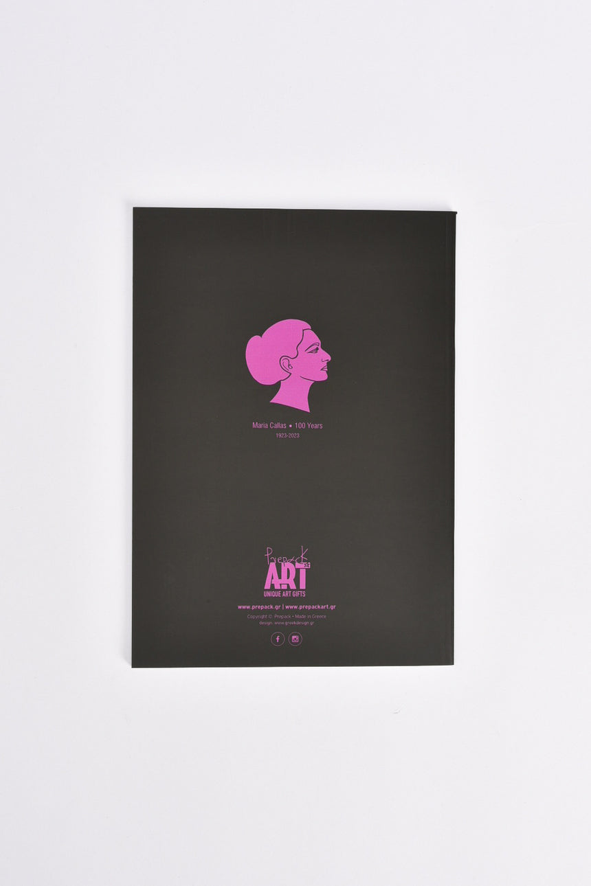 Callas purple metallic quote notebook