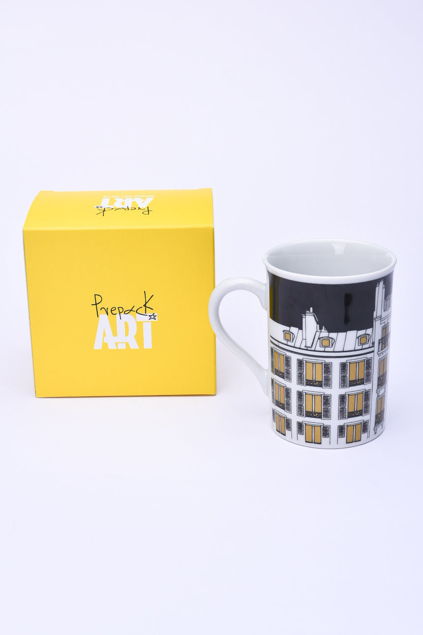 Black Paris Buildings mug