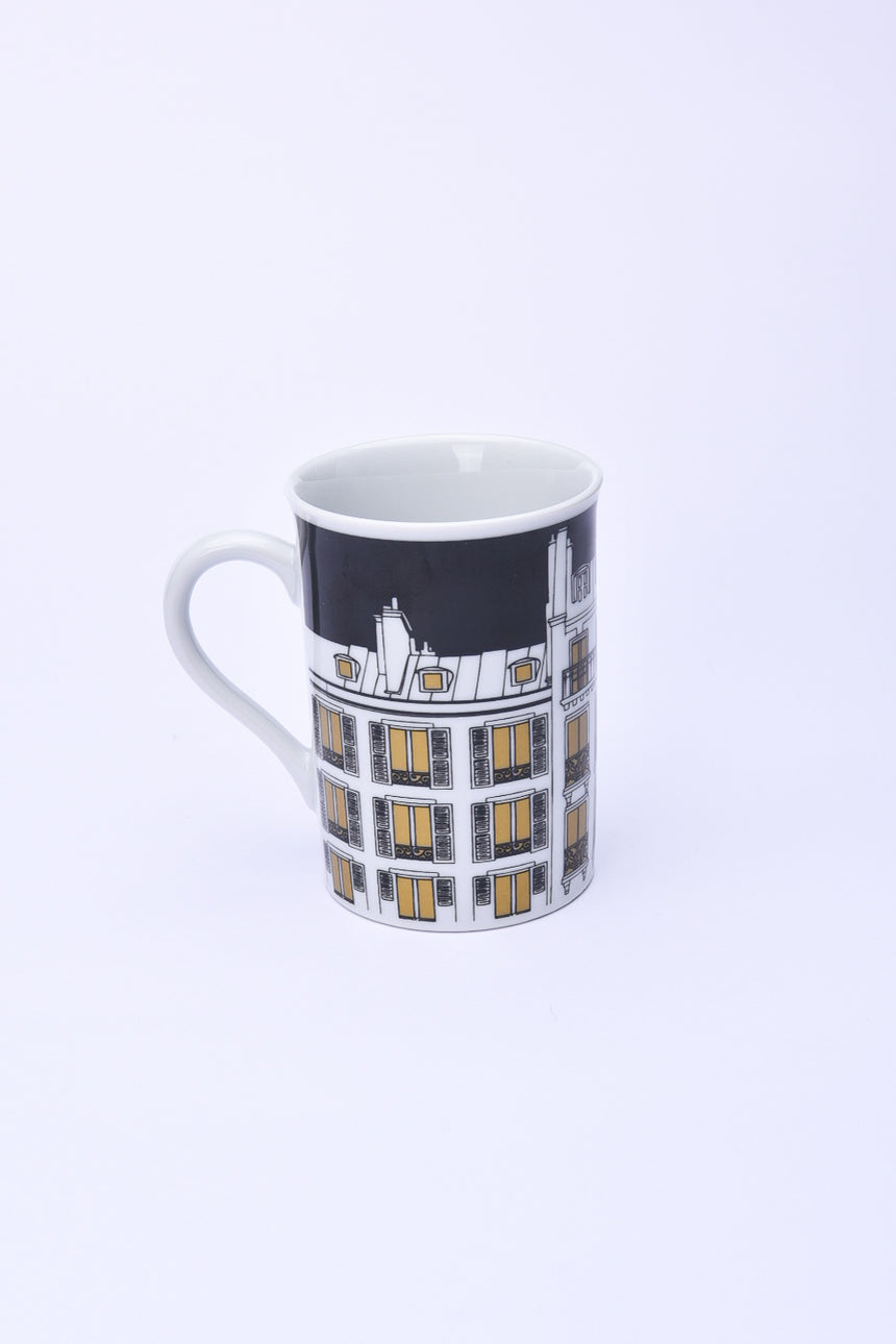 Black Paris Buildings mug