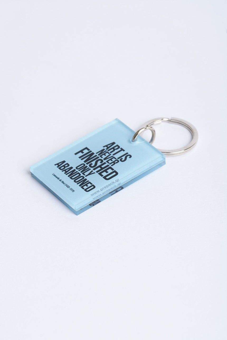 Art is never finished keychain