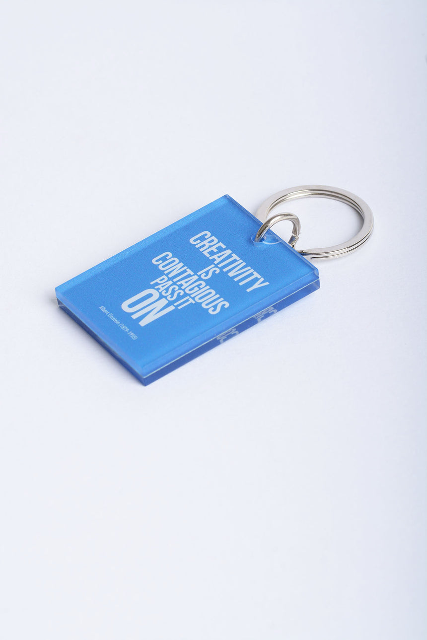 Creativity is contagious keychain