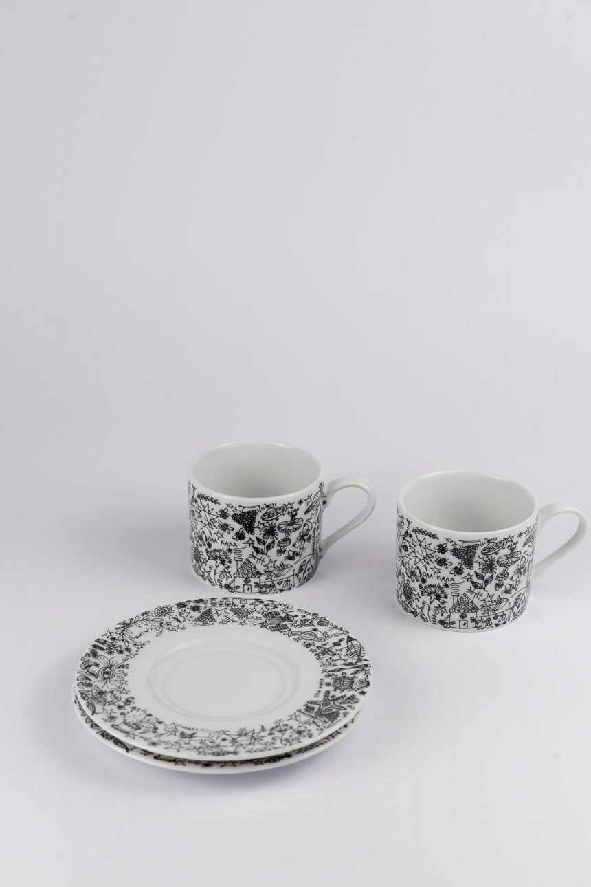 Symbols Papoutsidis 2pcs cappuccino set