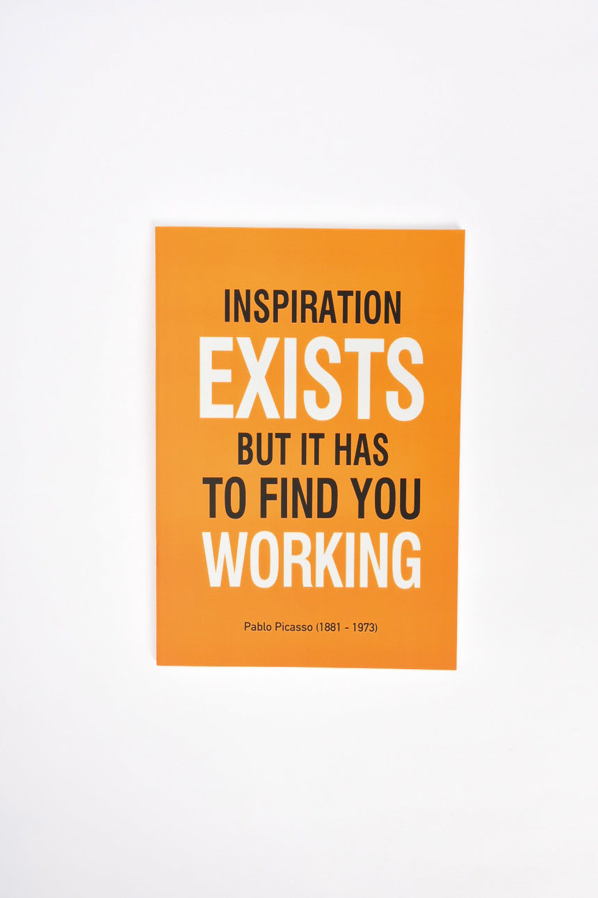 Inspiration Exists pin notebook