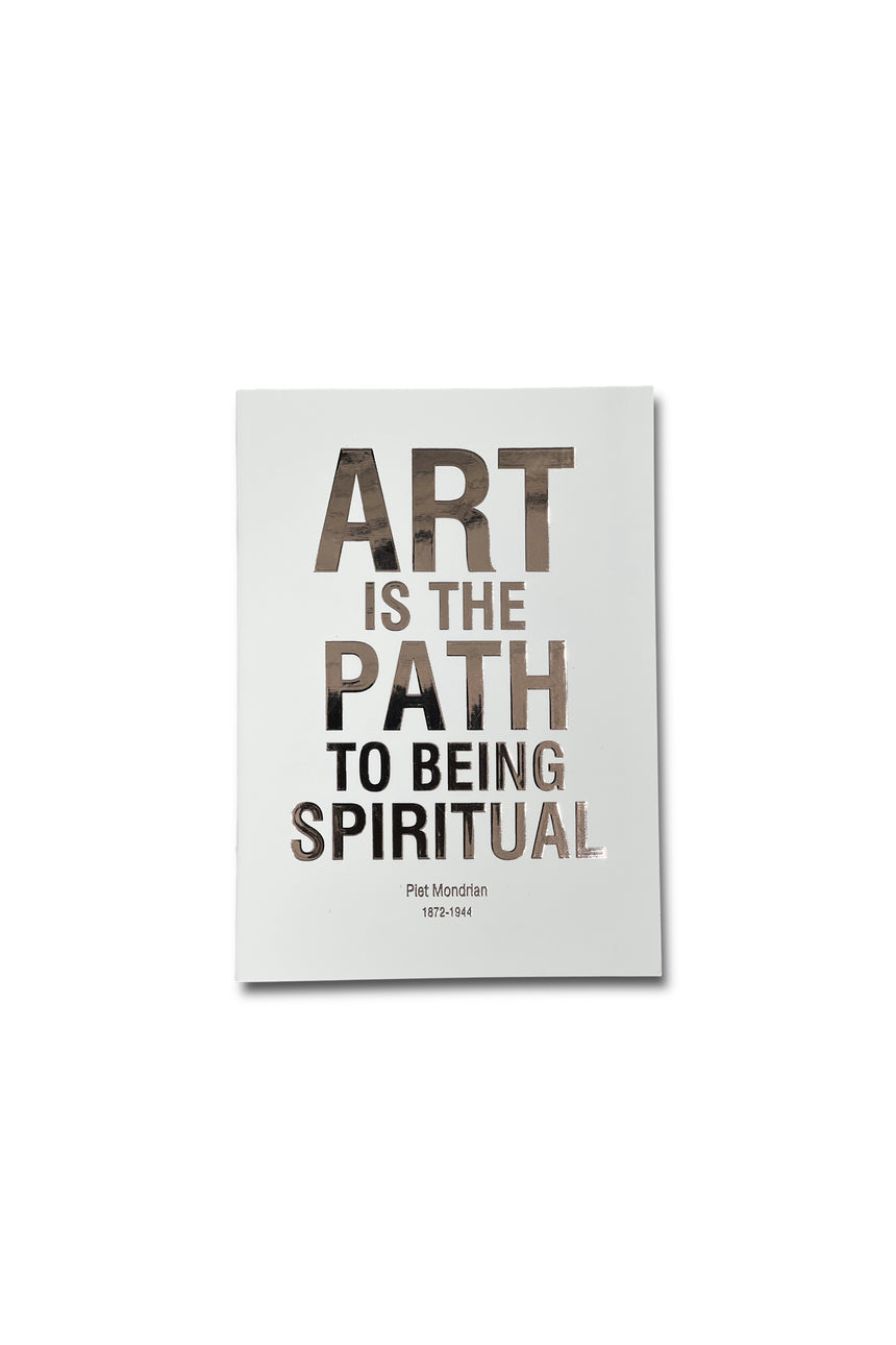 Art is the Path Pink Gold Notebook