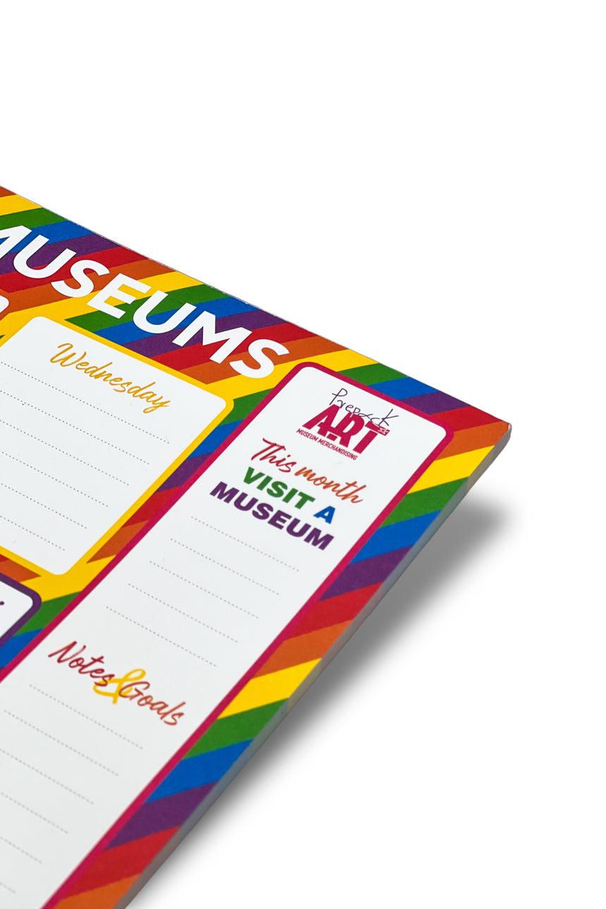 We Love Museums Rainbow weekly planner