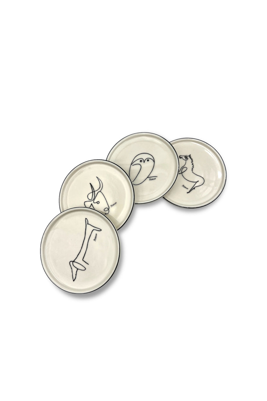 Picasso - set of 4 porcelain coasters