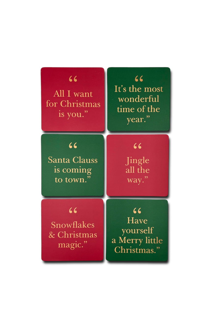 Christmas Songs coasters set