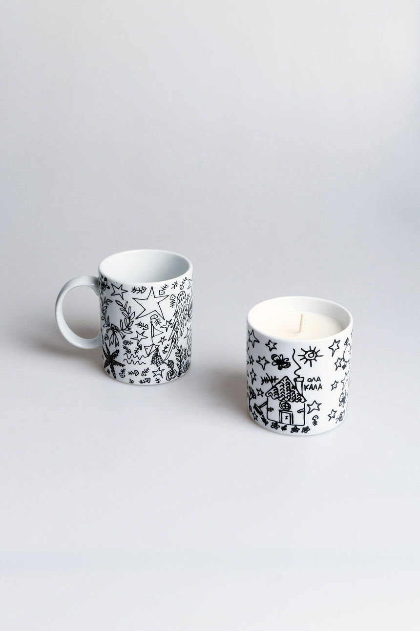 Symbols Papoutsidis candle & mug set