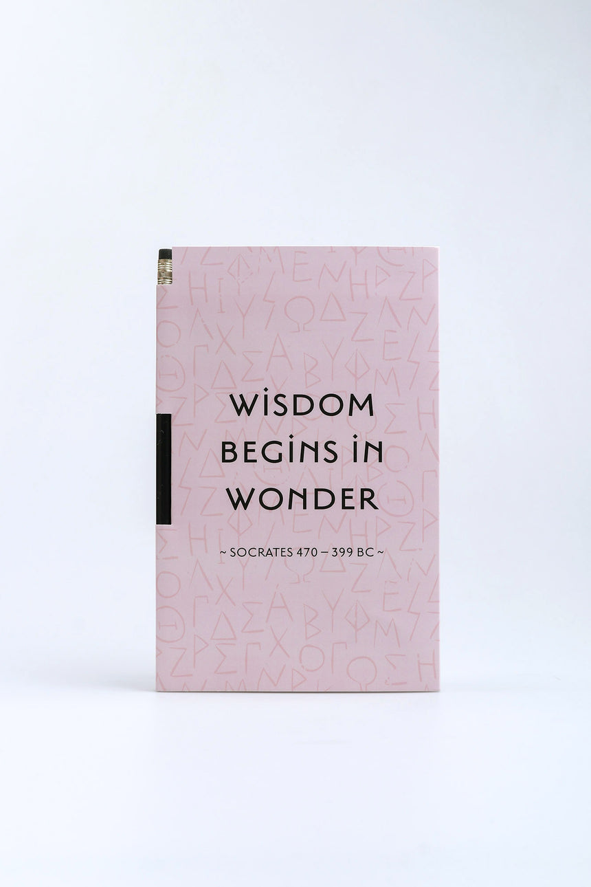 Wisdom begins in wonder magnetic notebook
