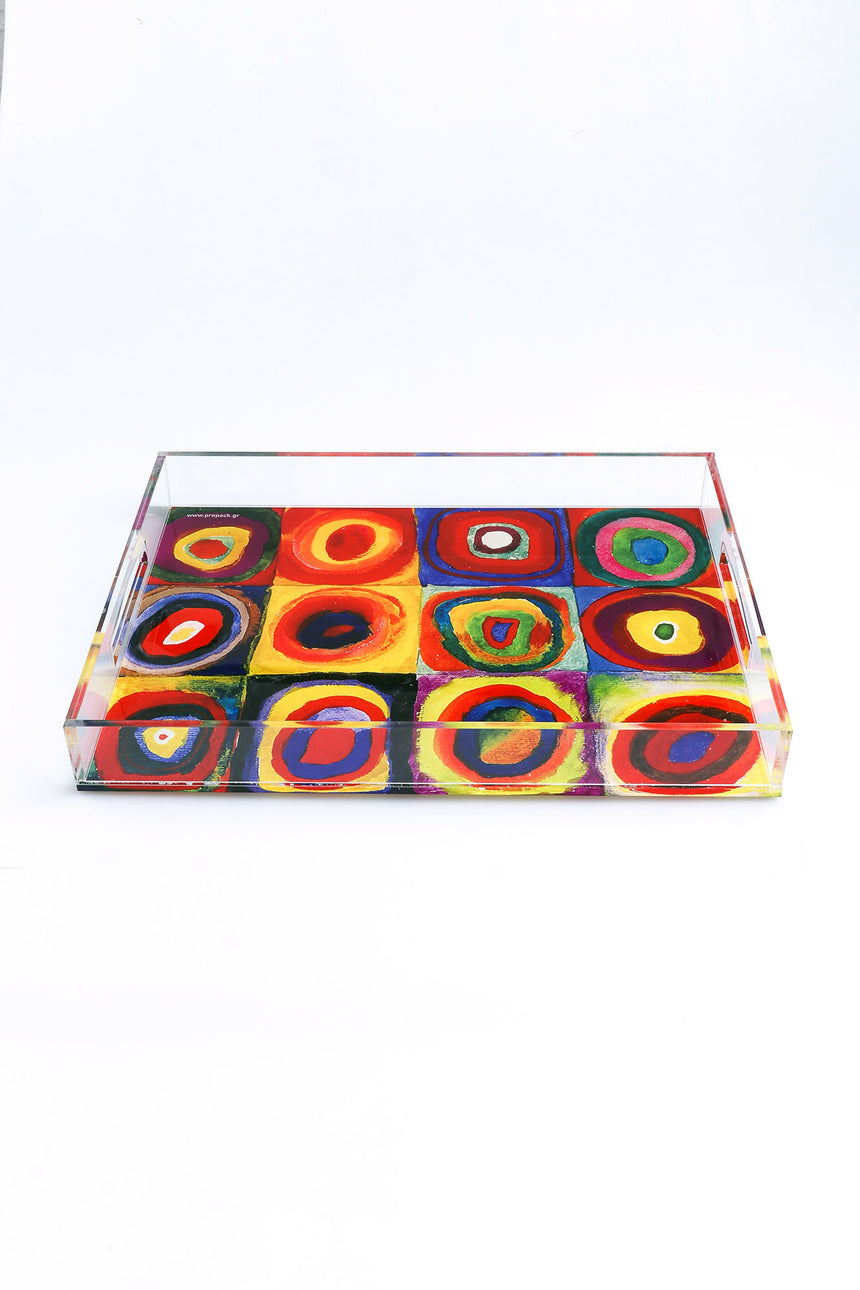 Squares with concentric circles Kandinsky tray