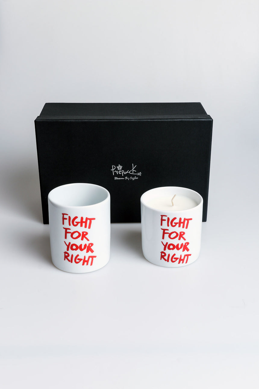 Fight for your right candle & mug set