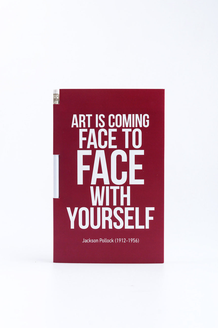 Art is coming face to face magnetic notebook