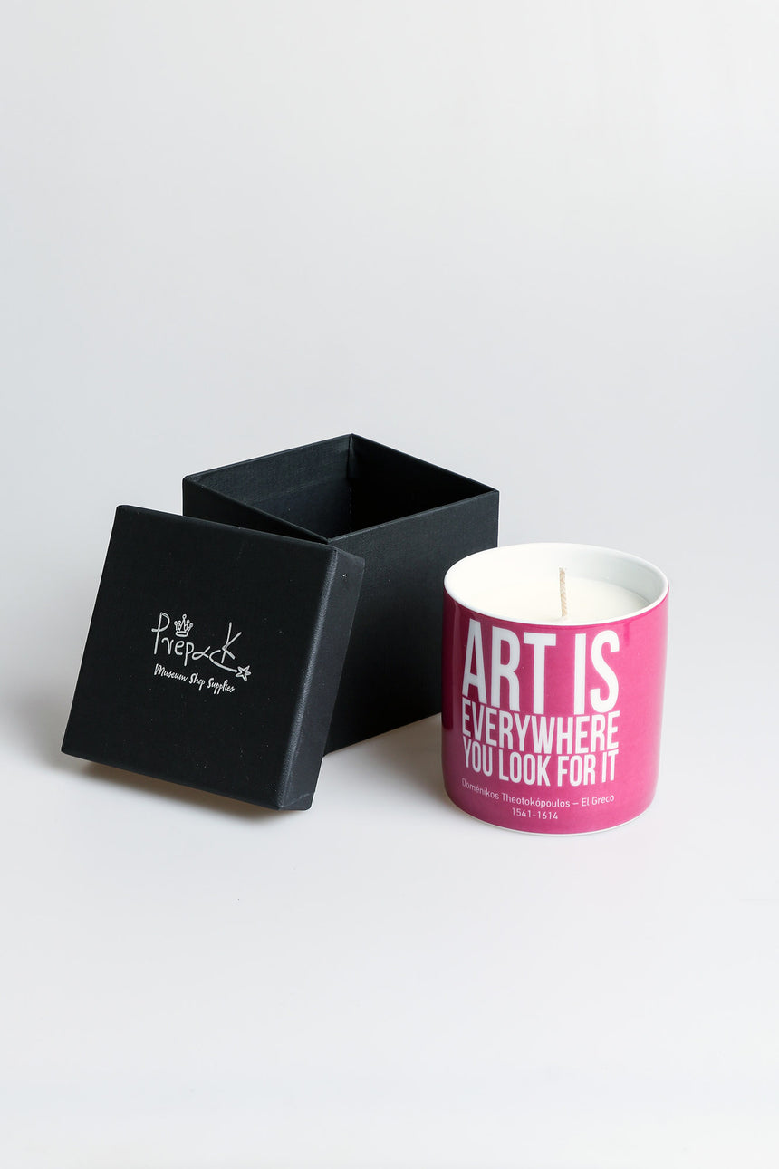 Art is everywhere candle