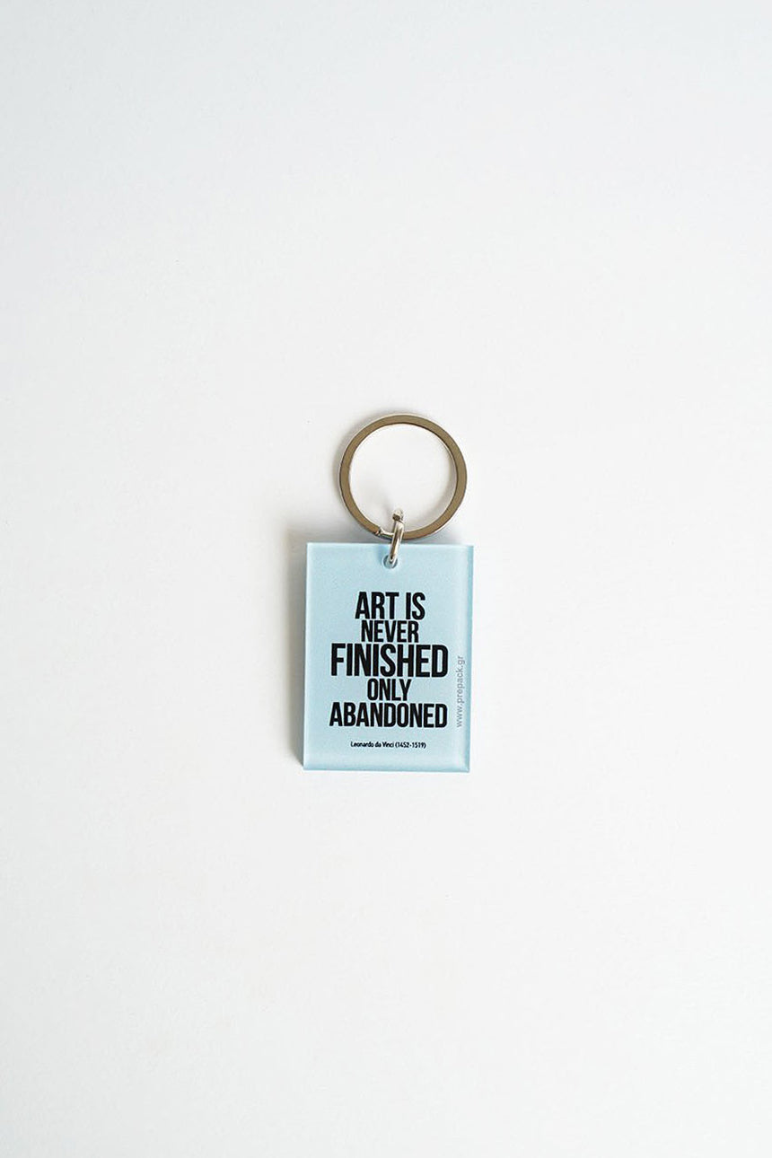 Art is never finished keychain