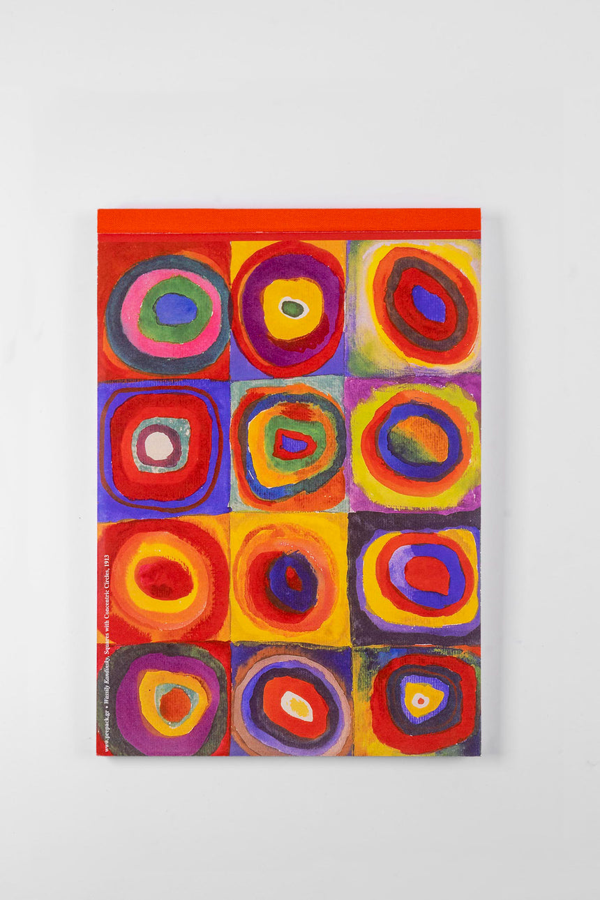 Squares with concentric circles Kandinsky notepad
