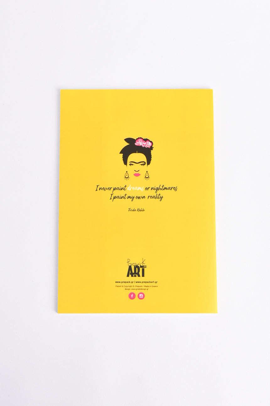 Frida yellow pin notebook
