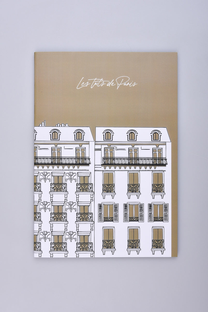 Gold Paris Buildings pin notebook